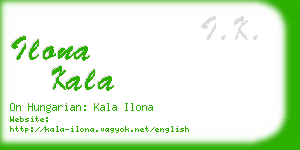 ilona kala business card